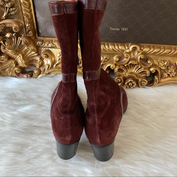 Gucci Vintage Slouchy Suede Leather Boots - Picture 14 of 16